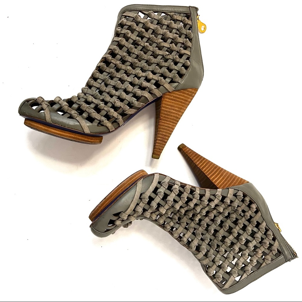 Charlie My Love Grey ATM Leather Bootie B19/15 - Picture 2 of 12